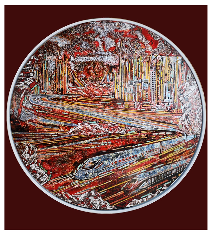 漆画作品《中国时速》120x120cm.jpg