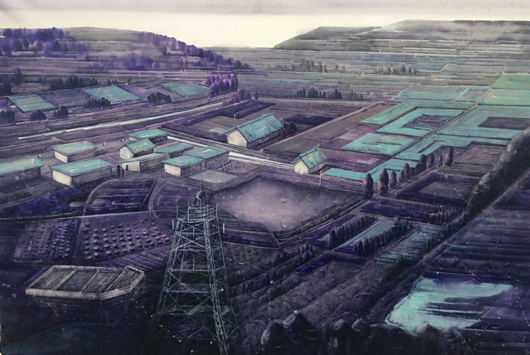 教师作品：2.牛杰   《乡村振兴—5G信号村村通》  纸本水彩.jpg