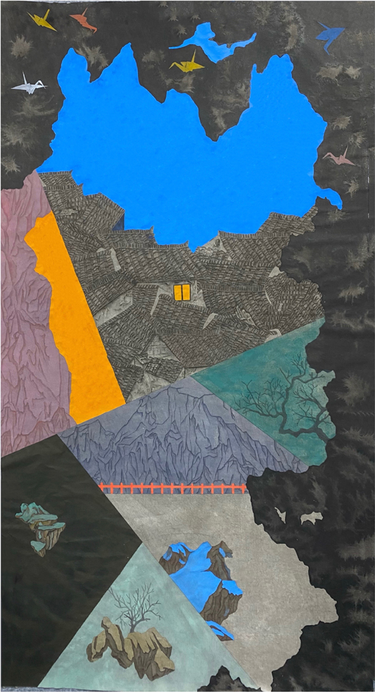 入选作品：1.何龙 《故园情境》  中国画    指导教师 ：余远花.jpg